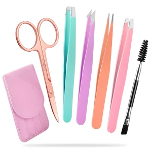 6 Pack Tweezers Set Stainless Steel