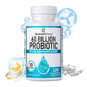Probiotics 60 Billion CFU - 10 Strains + Organic Prebiotics