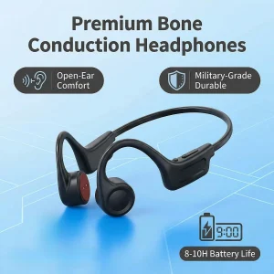 Bone Conduction Headphones, Wireless Open-back