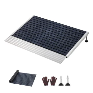24x36in / 36x36in Non-Slip Threshold Ramp with Adjustable Height Platform
