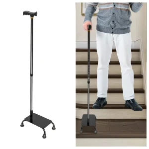 Safe Pedal Stairs Lift Aid 4-legged Cane