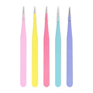 5 Colors Tweezer for Sticker Decal Rhinestone Manicure Tools